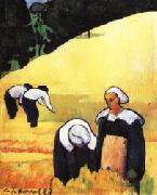 Emile Bernard The Harvest(Breton Landscape) china oil painting reproduction